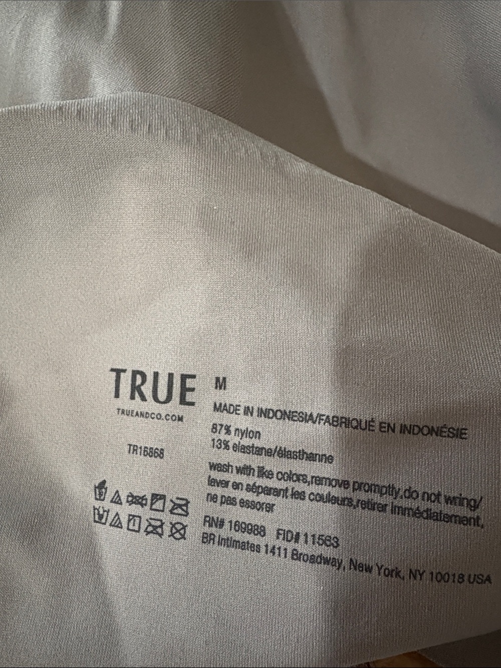 TRUE & CO True Everybody TRIANGLE Bra Adjustable Straps Muse Gray New Medium - Picture 4 of 4